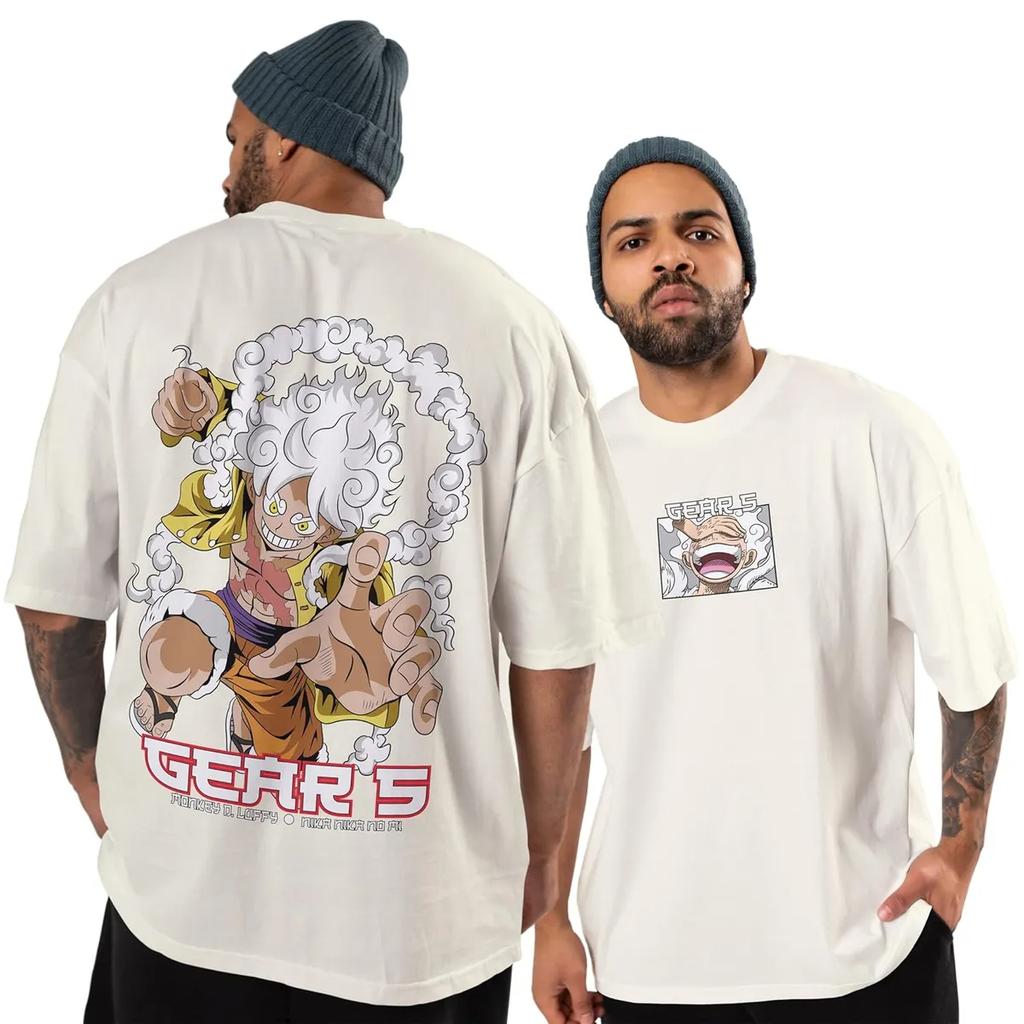 One Piece Monkey D Luffy TShirt Men Anime Gear 5 Nika Graphic Tee Japanese Manga Streetwear Short Sleeve Oversized Top