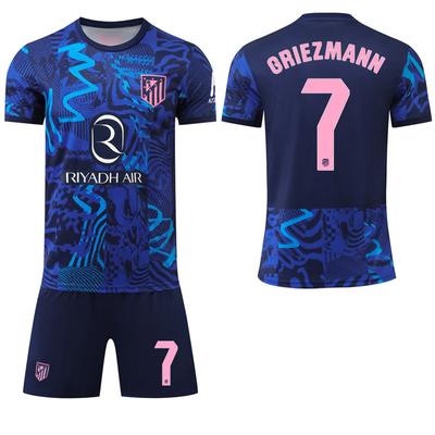 2024-25 Atlético Madrid 2nd Away Deep Blue Jersey #7 Griezmann #19 Álvarez Football Jerseys