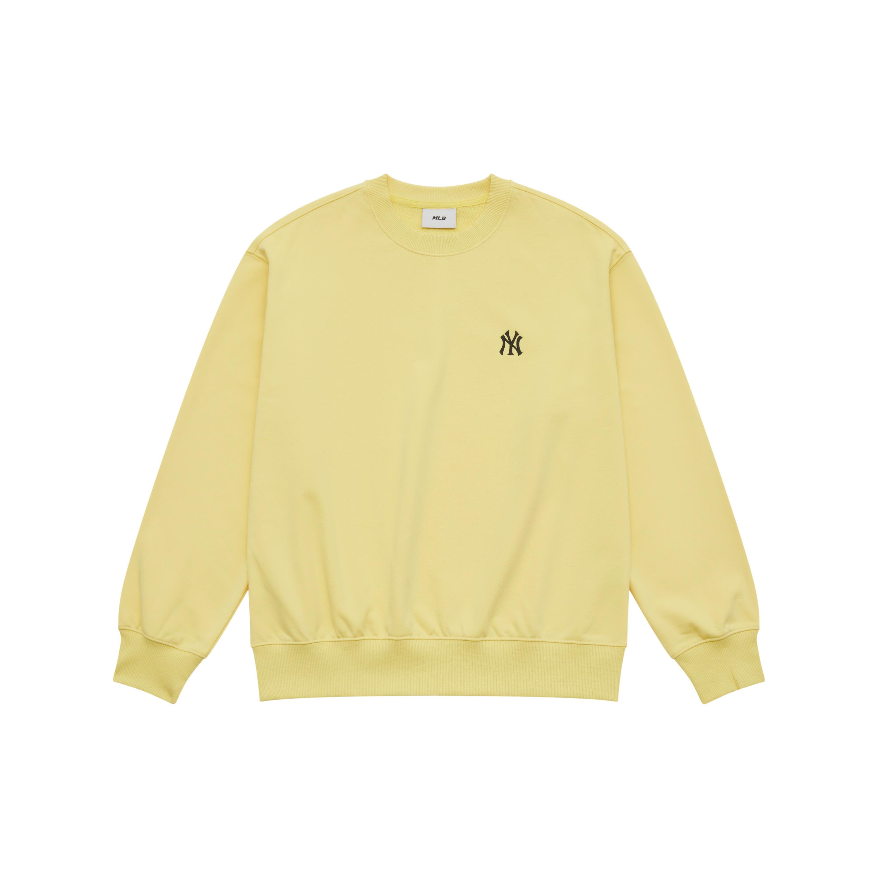 MLB New York Yankees Basic Collection SS25 Sweatshirt Unisex Light Yellow 3AMTB0151-50YEL