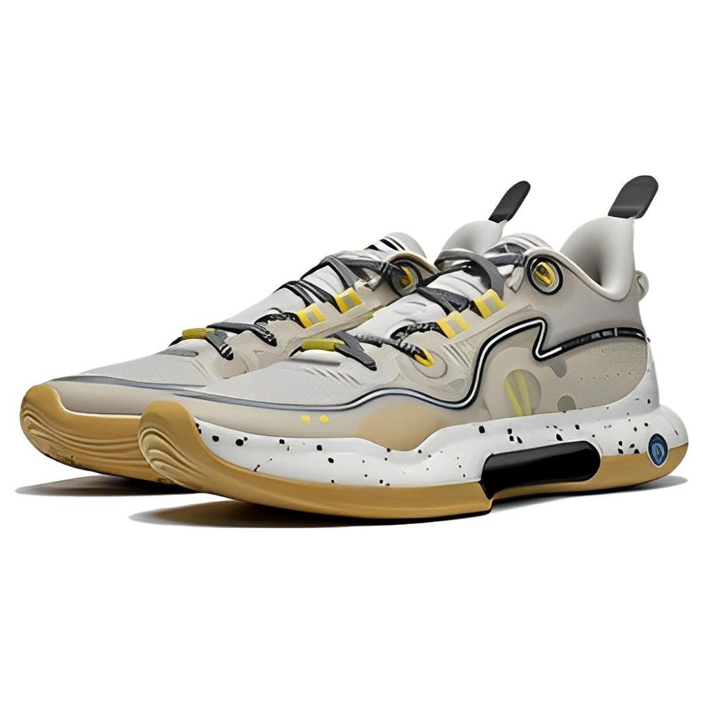 Li Ning Yu Shuai Evolution Low Coffee Non-Slip Wear-Resistant Lightweight Low-Top Basketball Shoes Men Sneaker Gray ABAS161-5