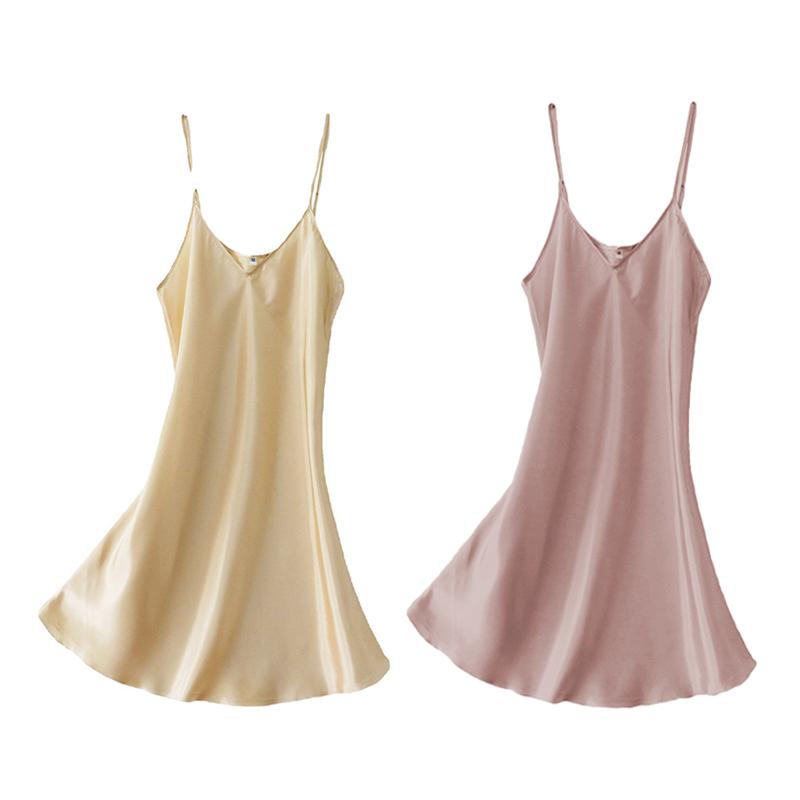 Women Lingerie Chemise Nightgown Satin Nightwear Silk Slip Dress Women Pajamas