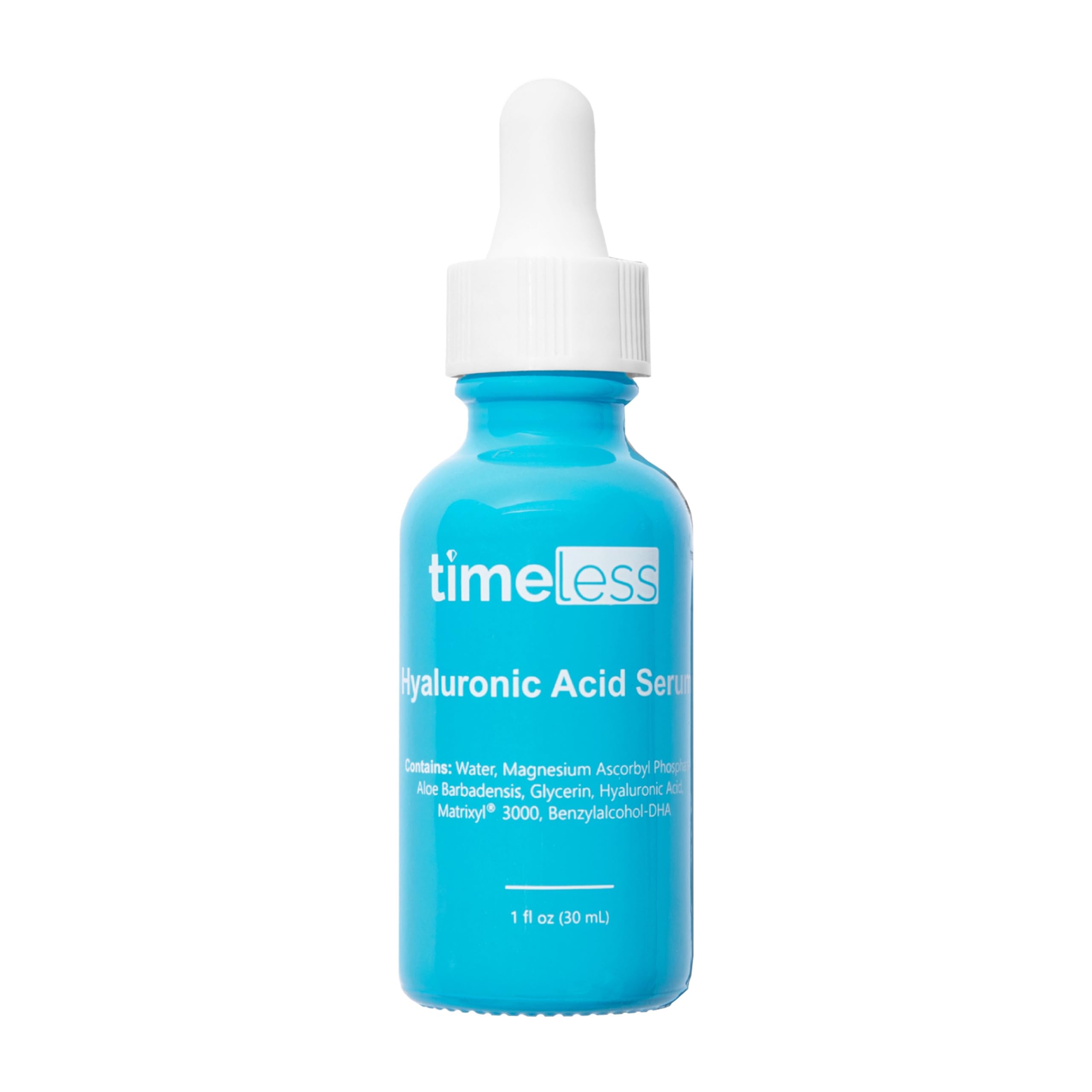 Timeless Skin Care Hyaluronic Acid Serum with Vitamin C & Matrixyl 3000 - Hydrating Face Serum for Anti-Aging, Moisture & Skin Plumping - Fragrance