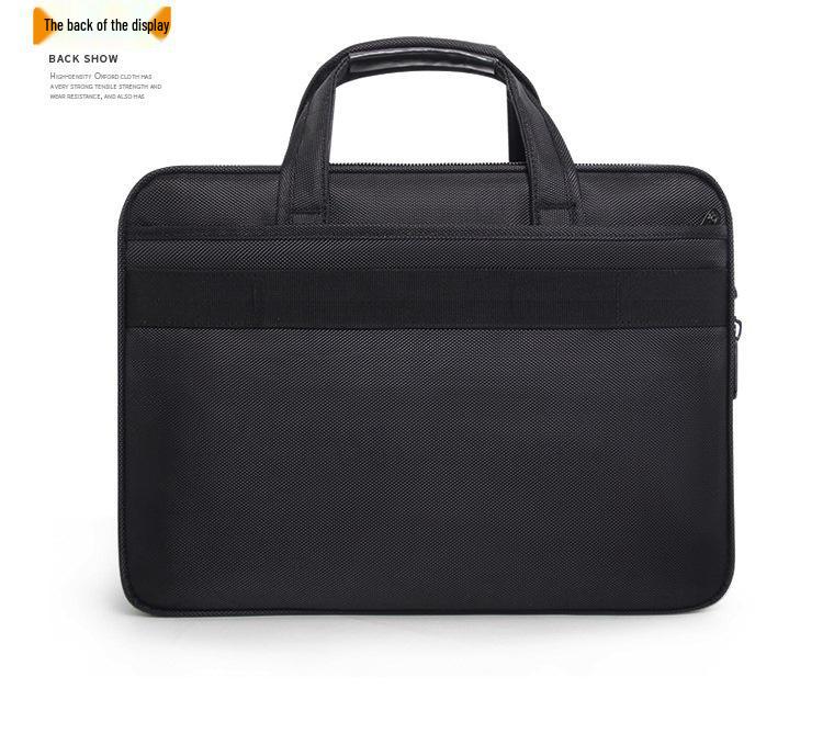 Unisex Water-Resistant Oxford 15.6" Laptop Briefcase - Large Capacity Business Handbag with Shoulder Strap