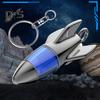 Car Static Eliminator Discharger Keychain Pendant Novel Rocket Design Wear-Resistant Portable Anti-Static Device for Car Metal Handles