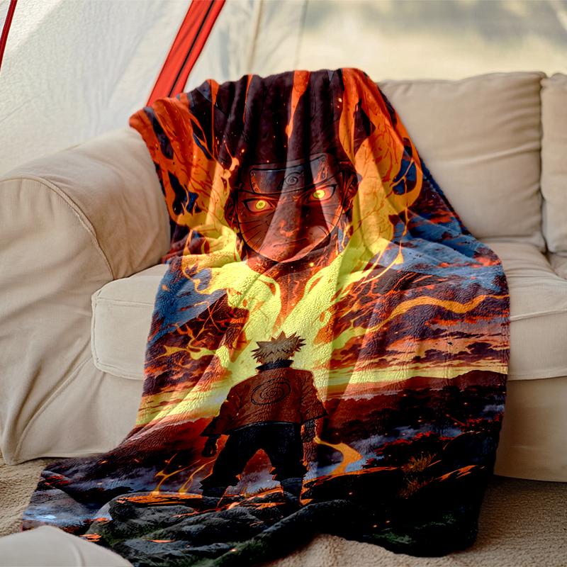 Naruto Pattern Blanket, Cozy Blanket for All-Season Comfort On Sofas, Beds, Office, Car, Camping and Travel