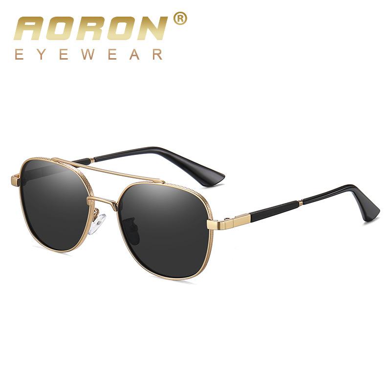 Aoron Sunglasses Men's Polarized Sunglasses Fishing Driver Glasses Retro Polarized Fashion Glasses