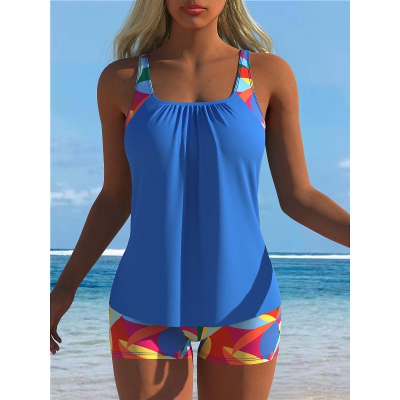 New Swimsuit Women s European, American and Foreign Trade Split Two-piece Set Suspender Sexy Tankini Hot Spring Beach Swimsuit Women S