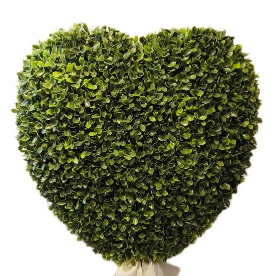 Yapay Yeşil Bitkiler Kalp Şeklinde Saksıda Beyaz Kurdele Fiyonklu Dekor Bakım Gerektirmez Sevgililer Günü Ev Dekorasyonu İçin Sahte Mini Kalp Şeklinde Ağaçlar