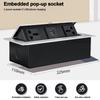 Three-Hole Table Top Recess Outlet Embedded Bounce Socket  Office Desk Computer