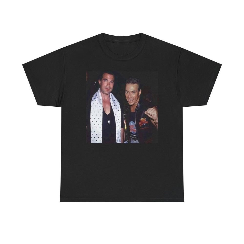 Steven Seagal And Jean Claude Graphic T Shirt NEW Cotton Tee Gift  Unisex T-Shirt XL