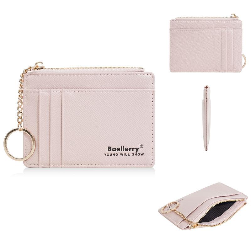 Baellerry Men Women Fashion ID Card Holder Driver License Bank Card Holder Mini Card Slot Purse