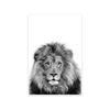 Lion and Lioness Animal Canvas Print Black White Abstract Watercolor Painting Poster Nursery Wall Art Pictures Living Room Decor