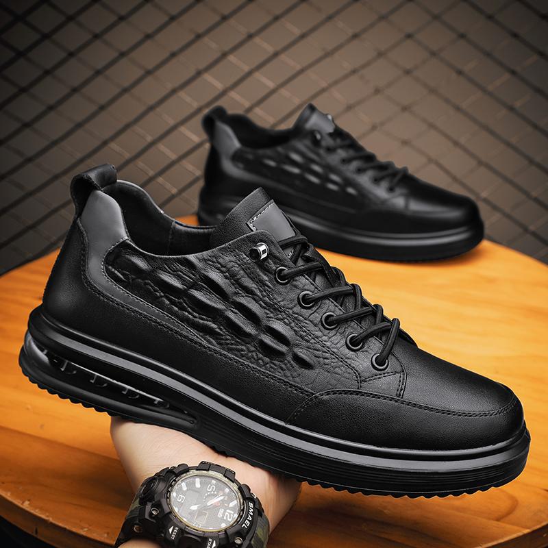 Men's Casual Shoes Luxury Brand Thick Bottom Sport Shoes Fashion Crocodile Pattern Business Shoes Comfort Walking Men Sneakers