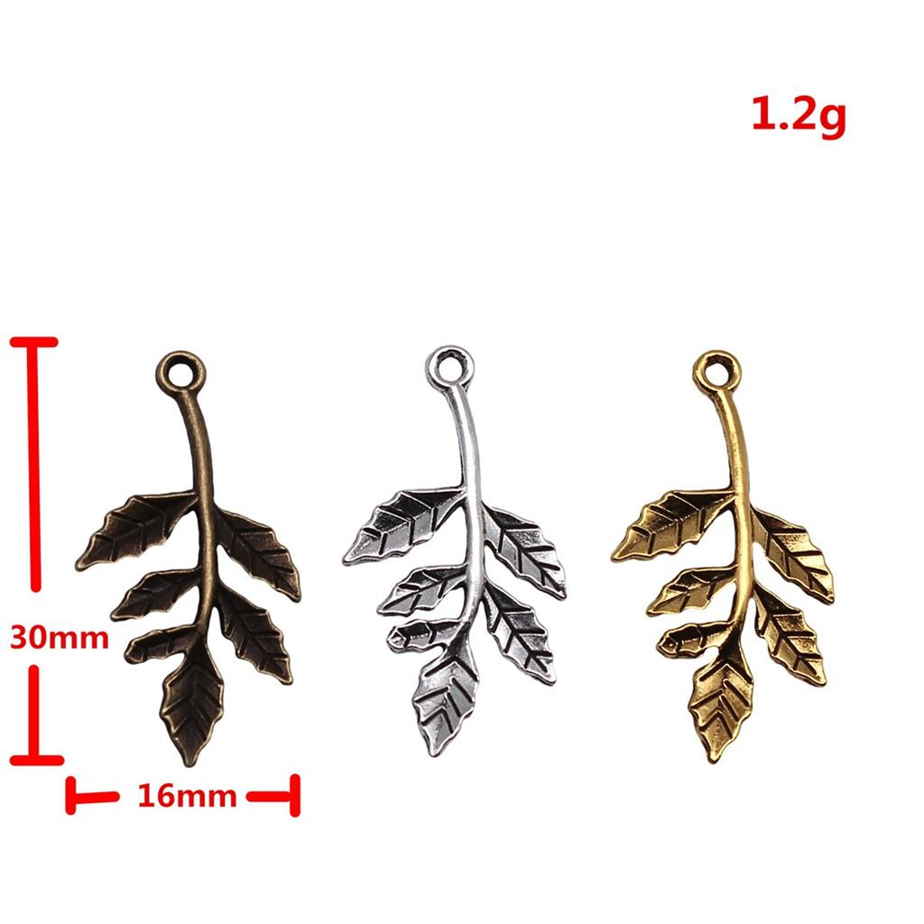 Filigree Leaf Charms Antique Alloy Pendants For Nature Inspired Jewelry