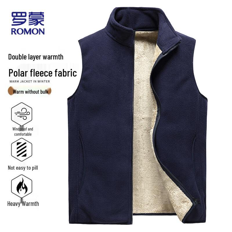

Romon Men s Business Casual Warm Fleece Vest XL