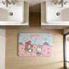 Cute M-my Melody Bathroom Mat Anti-slip Absorb Water Long Strip Cushion Bedroon Mat Welcome Doormat