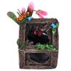 Aquarium Resin Decoration Innovative Simulation Landscaping Hollow Design Wooden Box Shape Fish Tank Decoration for Home