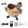 Flapping Bird Cat Toy Interactive Chirping Bird Catnip Toy with Lifelike Sound Touch Activated Rechargeable Bird Cat Kicker Toy for Indoor Cats