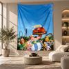 Dekoratives Wandbehang, Asterix & Obelix Bedruckte Wandkunst, Leichter Wandbehang für Schlafzimmer-Hintergrund