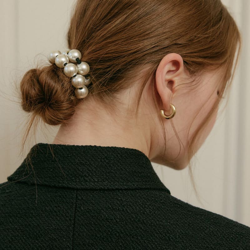 LOOKAST Elizabeth Pearl Scrunch_Silver