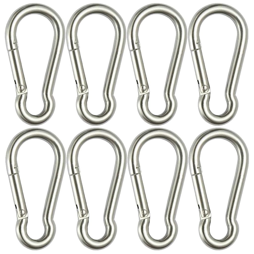 JOLIRSBOX Stainless Steel Spring Hook Carabiner Set 8 (8cm, sets)