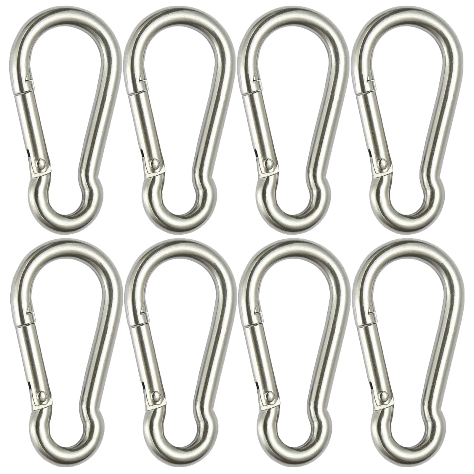

JOLIRSBOX Stainless Steel Spring Hook Carabiner Set 8 (8cm, sets)