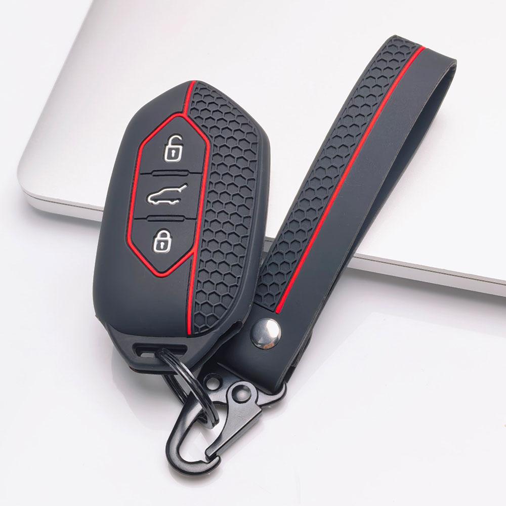Key Fob Cover for Kia Sportage Ceed Sorento Rio Niro Seltos K5 K3 with Keychain Anti-Scratch Guard Shockproof Protection Soft Grip Texture