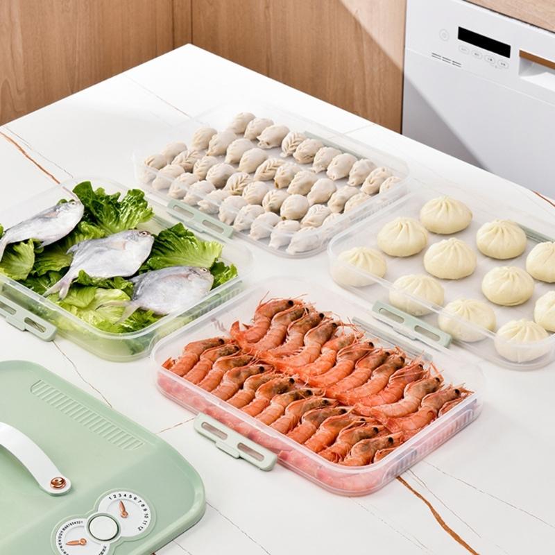 Durable PP Multi Layer Freezer Box Practical Multi Layer Fridge Storage Container For Home And Office Refrigerators