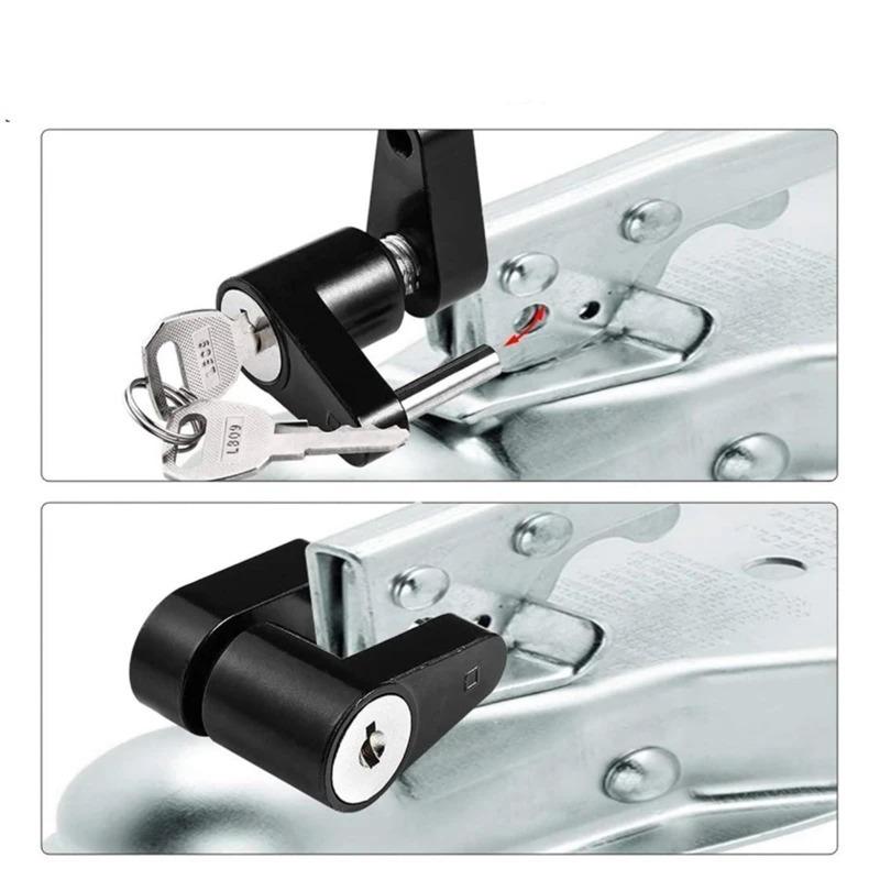 1/2pcs For 1/4 Inch Trailers Coupler Padlock Hook Connector Tongue Locks Anti-theft Trailer Hitch Lock Hitch Security Protector