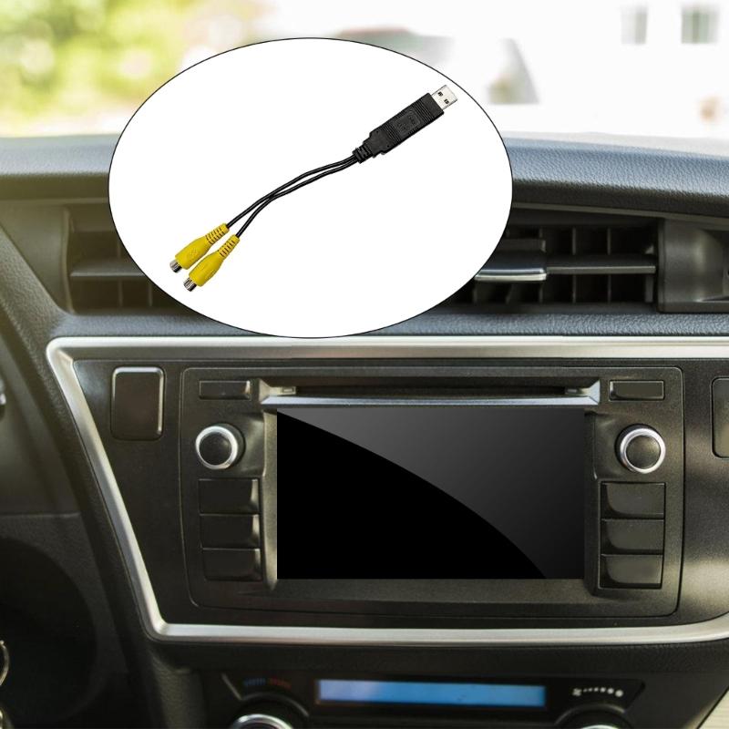 USB To CVBS Video Output Device For Vehicle Entertainment System With Jake To Headrest Display