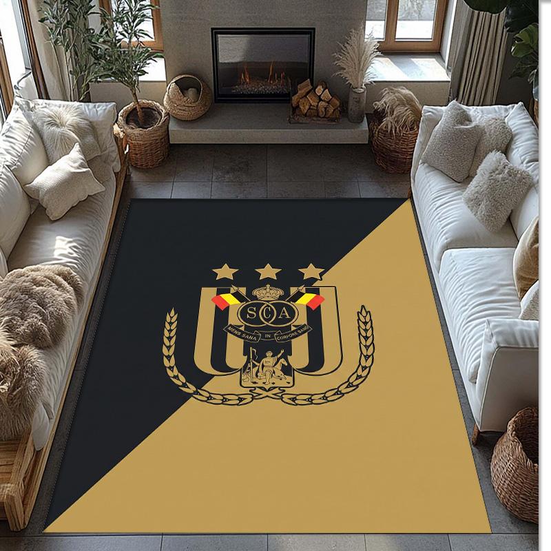 Anderlecht FC Soccer Football Pattern Soft Area Rug Non Slip Indoor Floor Carpet Sports Decor Mat for Bedroom