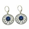 Natural Lapis Lazuli Gemstone 925 Solid Sterling Silver Gift Earring 1.50" M9h66