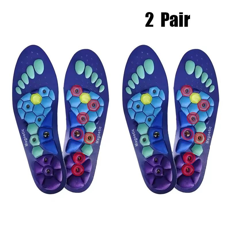 2Pairs Medical Magnetic Therapy Sports Insoles Massage Foot Weight Loss Slimming Acupressure Insole Anti-fatigue Health Shoe Pad