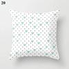 Mint Green Printed Decorative Pillowcase Office Living Room Car Ornaments Home Pillowcase