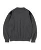 KNITTED Varsity Embroidered Logo Knit Charcoal