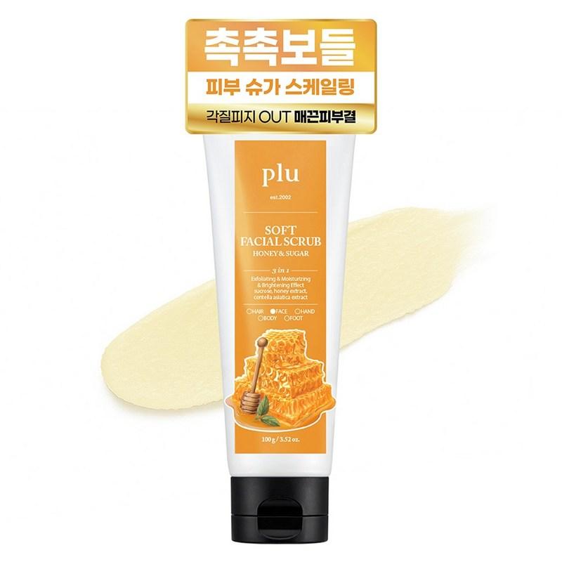 Plu Soft Facial Scrub Honey & Sugar, 100g, 1 Pcs