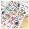 3D Yoyo Family Relief Sticker, Crystal Children's Cartoon Handmade Decorative Sticker, Suitable for Gifting and Decorating