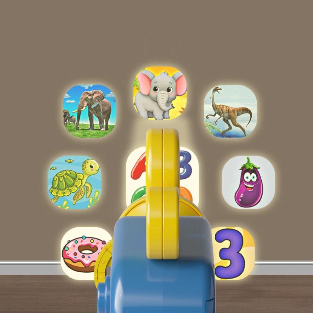 Cartoon Pattern Kids Handheld Projection Flashlight Puzzle Projector Torch Toys  Children Toys