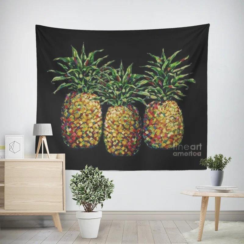 Гобелен для гостиной в офисе с рисунком ананаса — фото 10