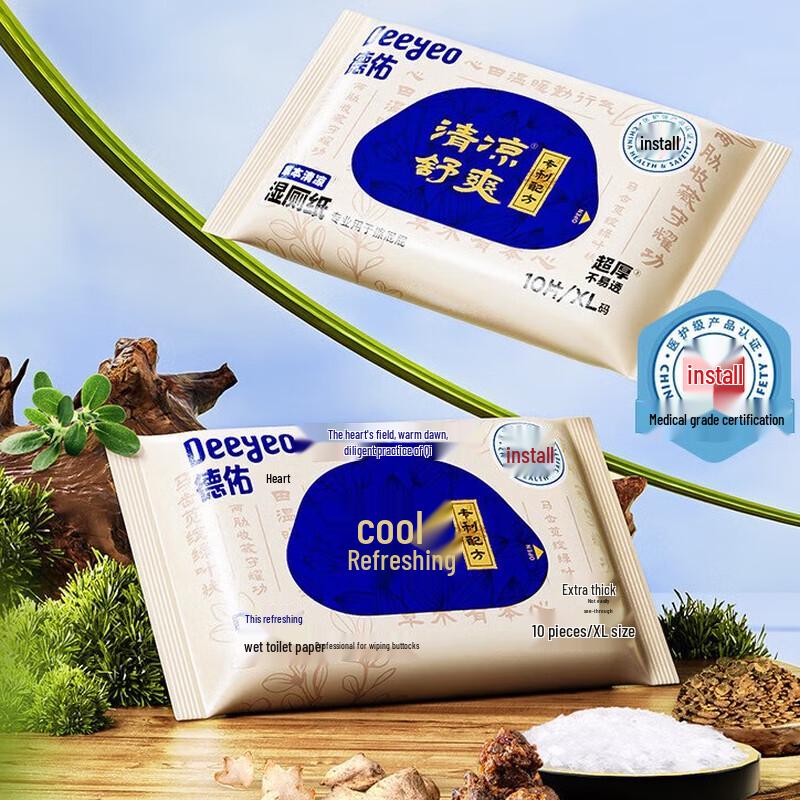 DeYou Portable Disposable Wet Toilet Wipes 10 sheets x 10 packs