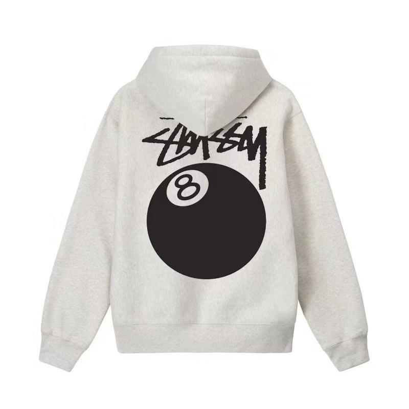 STU 2026 Men's Basic Billiards Plus Velvet Hoodie - Fashionable Pullover Sweatshirt