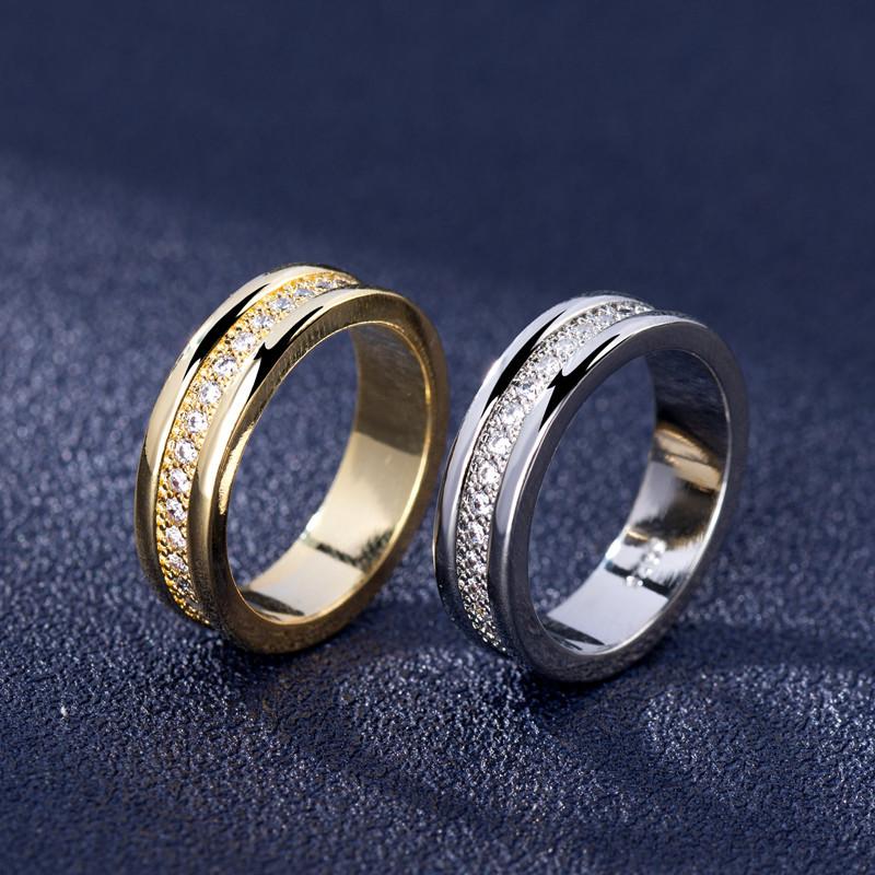 Sace Gems Klassischer Kupferlegierungs-Zirkonring für Damen, Schmuck, Hochzeit, Versprechen, Party, Geschenk