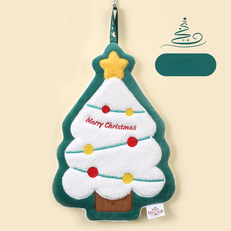 

Креативное милое рождественское полотенце с принтом кораллового бархата для рук, кухня, ванная комната, водопоглощающее быстросохнущее полотенце, Рождественский декор