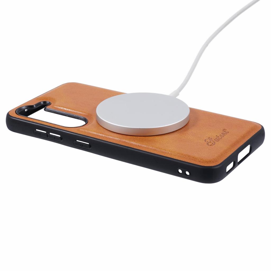 SUTENI H17 For Samsung Galaxy S23 Magnetic Case Card Holder Kickstand Phone Cover