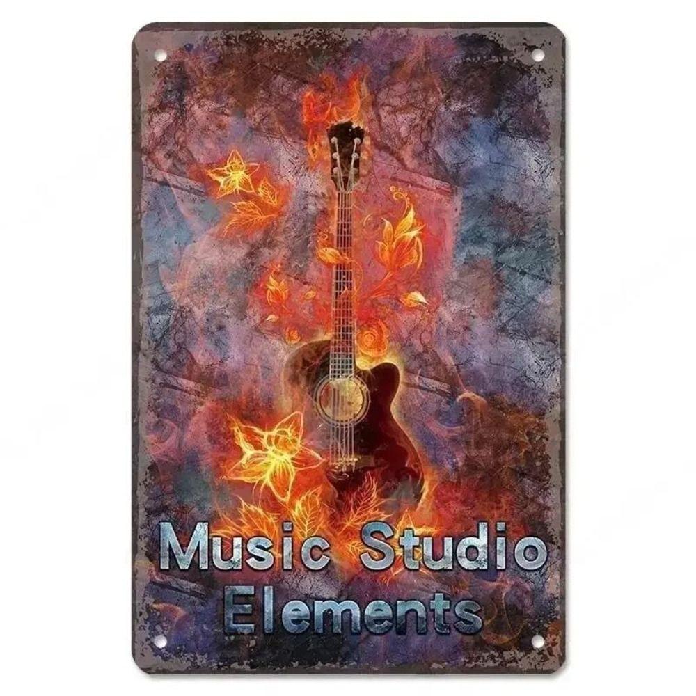 "Let The Music Be Your Master" Music Theme Metal Panel Wall Decor