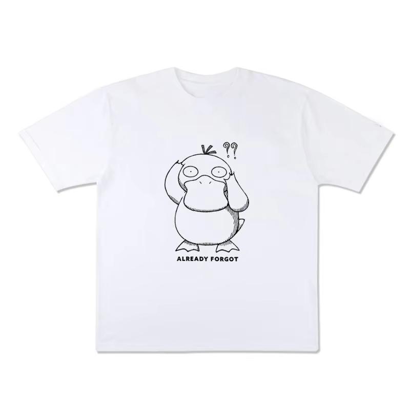 Funny Psyduck cartoon graphic print T-shirt XXXXL
