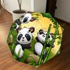 1PC Panda Bamboo Automatic Open/Close Umbrella with Windproof, 8-Rib Sturdy Canopy, Durable Ribs, Fashionable Design1311A