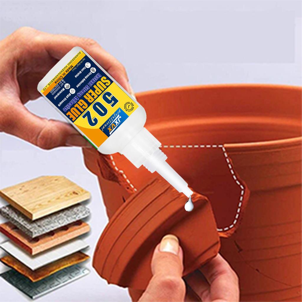 Super Glue 502 Super Adhesive Cyanoacrylate Bonding Agent for Metal, Plastic, Wood, Glass, Ceramic, Leather, Rubber, Handicrafts, DIY,