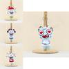 Cute Red Zombie Plush Toy Bag Pendant Keychain Adorable 13cm Stuffed Doll
