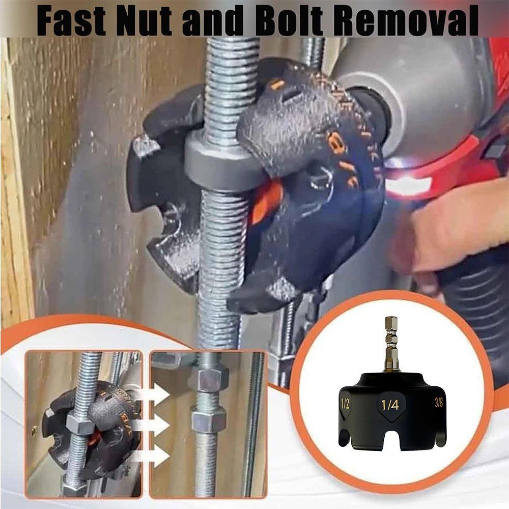 3/8 1/4 1/2 Nut Drill Bit Socket Quick Release Nut Remover Nut Zipper Drill Attachment Hand Tools